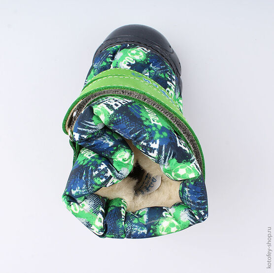 061008-45 Сапожки для мальчики син-зел фото №4