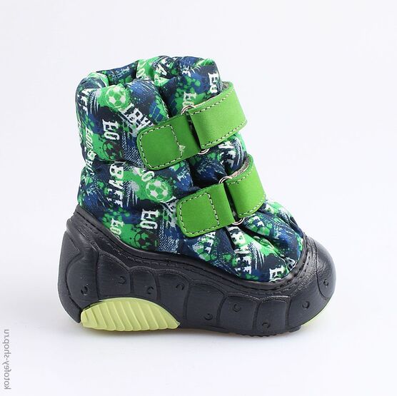 061008-45 Сапожки для мальчики син-зел фото №2