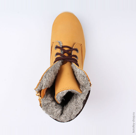 552130-43 Сапожки для мальчики желтый фото №4