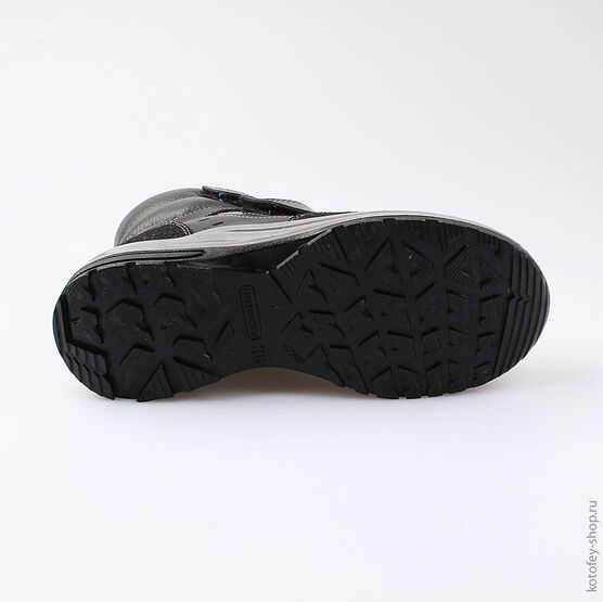 752097-52 Зимние ботинки на липучках для мальчики черный фото №3