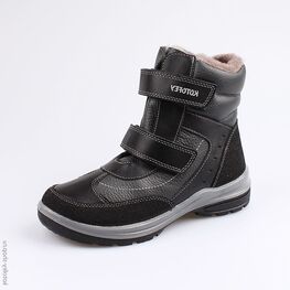 752097-52 Зимние ботинки на липучках для мальчики черный