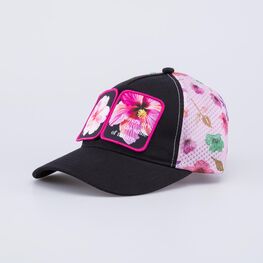 07809103-40 Кепка-бейсболка с сеточкой и сменными патчами для девочки разноцветный