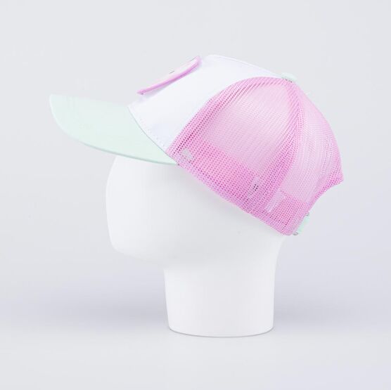 07809104-40 Кепка-бейсболка с сеточкой и сменными патчами для девочки разноцветный фото №3