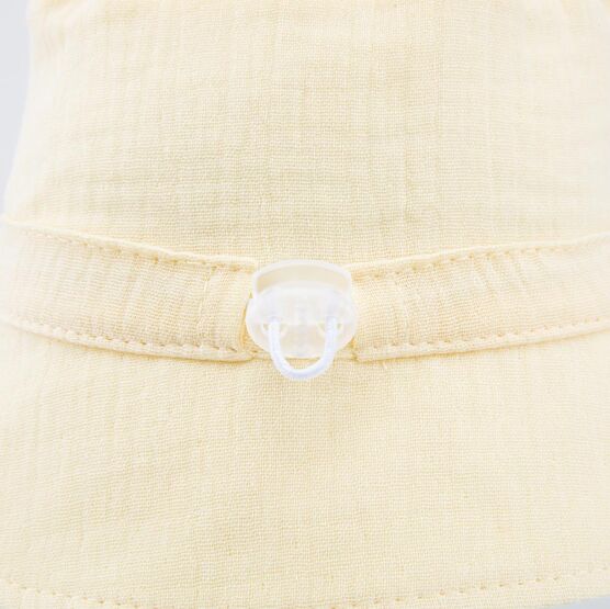 07810001-41 Желтая панама из муслина для девочки желтый фото №4