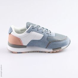 744130-71 Кроссовки на шнурках для девочки гол-роз фото №2