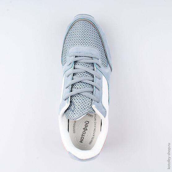 744130-71 Кроссовки на шнурках для девочки гол-роз фото №4