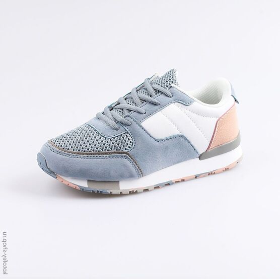 744130-71 Кроссовки на шнурках для девочки гол-роз