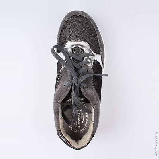 732222-22 Полуботинки для девочки серый фото №4