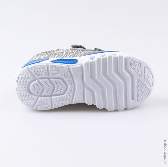 344219-73 Кроссовки с LED-подсветкой на подошве для мальчики сер-син фото №3