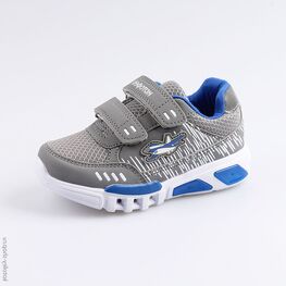 344219-73 Кроссовки с LED-подсветкой на подошве для мальчики сер-син