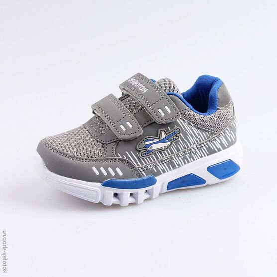 344219-73 Кроссовки с LED-подсветкой на подошве для мальчики сер-син