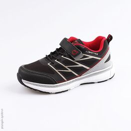 644233-71 Кроссовки на липучках для мальчики черно-красный