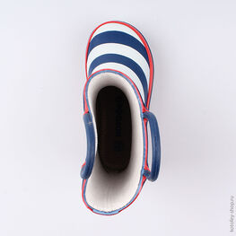 166098-11 Резиновые сапоги для мальчики син-бел фото №4