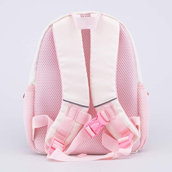 02810327-40 Рюкзак детский Котик в домике бежевый-розовый для девочки бежевый + розовый фото №3
