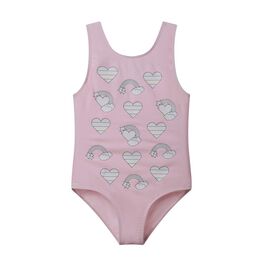 07852073-40 Купальник слитный для девочки Радуга для девочки розовый