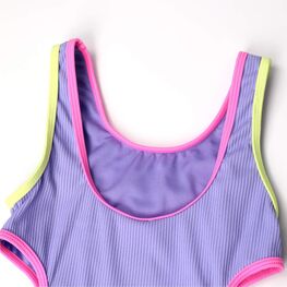 07852078-40 Купальник слитный для девочки сиреневый для девочки сиреневый фото №3