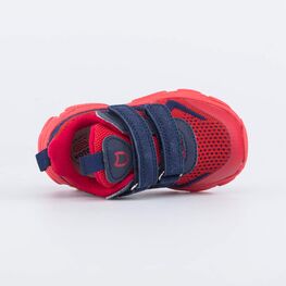 144214-11 Кроссовки на липучках для мальчика для мальчики красный фото №4
