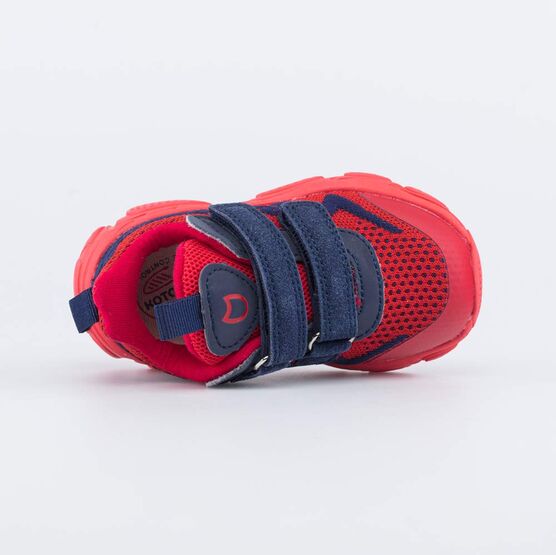 144214-11 Кроссовки на липучках для мальчика для мальчики красный фото №4