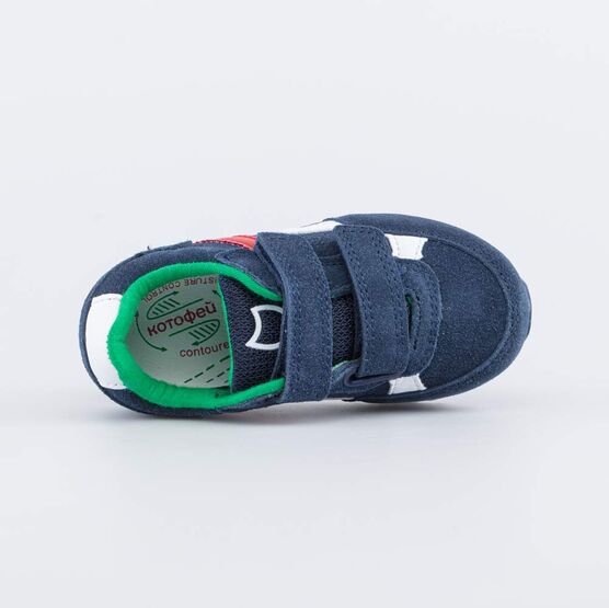 144211-71 Кожаные кроссовки для мальчика для мальчики синий фото №4