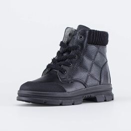 552316-32 Ботинки на байковой подкладке для девочки черный