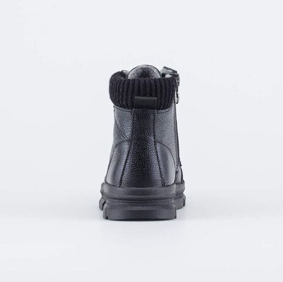 552316-32 Ботинки на байковой подкладке для девочки черный фото №5