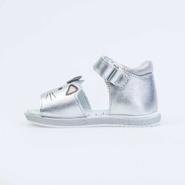 122154-21 Босоножки для девочки кожаные для девочки серебрист. фото №2