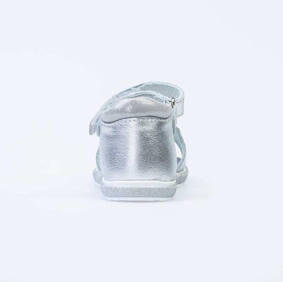 122154-21 Босоножки для девочки кожаные для девочки серебрист. фото №5