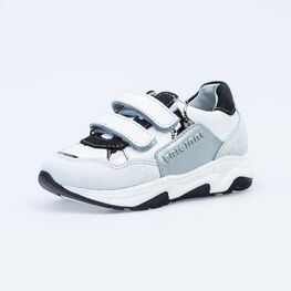 332125-22 Полуботинки для девочки бел-чер