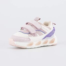 344484-11 Светящиеся кроссовки для девочки для девочки роз-беж