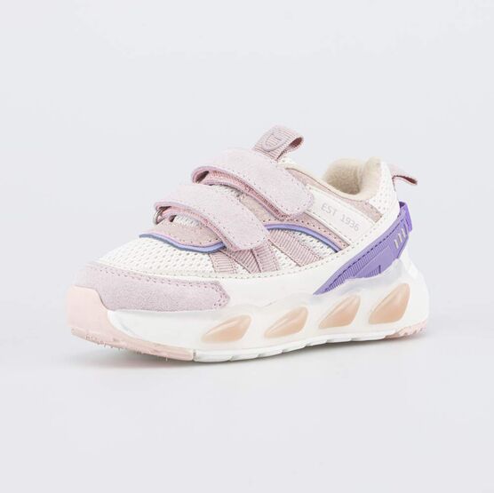 344484-11 Светящиеся кроссовки для девочки для девочки роз-беж