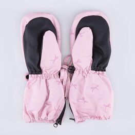 07821269-40 Детские розовые варежки-краги для девочки для девочки розовый фото №2