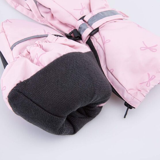 07821269-40 Детские розовые варежки-краги для девочки для девочки розовый фото №4