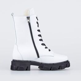 752210-43 Высокие сапожки для девочки-подростка для девочки белый фото №2