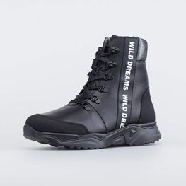 752208-52 Зимние ботинки на молнии для девочки для девочки черный