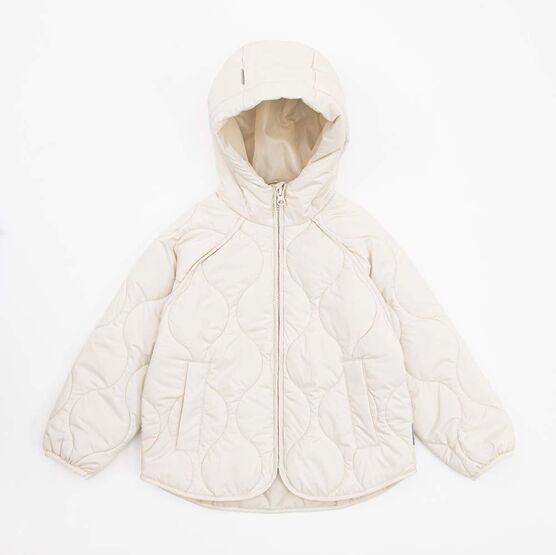 07857074-40 Детская стеганая куртка на весну и осень для девочки бежевый