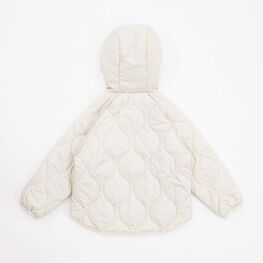 07857074-40 Детская стеганая куртка на весну и осень для девочки бежевый фото №2