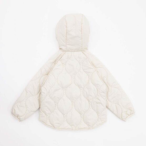 07857074-40 Детская стеганая куртка на весну и осень для девочки бежевый фото №2