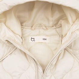 07857074-40 Детская стеганая куртка на весну и осень для девочки бежевый фото №3