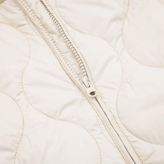 07857074-40 Детская стеганая куртка на весну и осень для девочки бежевый фото №5