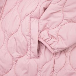 07857075-40 Детское стеганое пальто на весну и осень для девочки розовый фото №4
