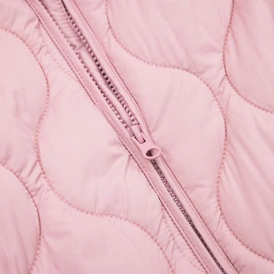 07857075-40 Детское стеганое пальто на весну и осень для девочки розовый фото №5