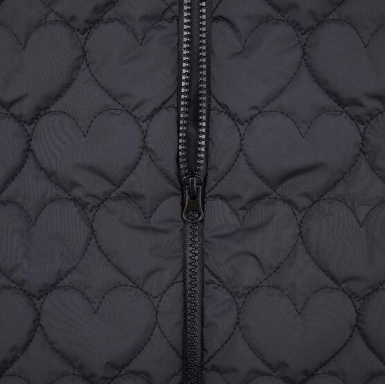 07857076-40 Стеганый бомбер для девочки на весну и осень для девочки черный фото №5