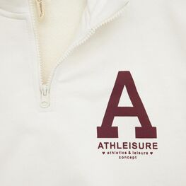 07864092-40 Костюм свитшот + брюки бежево-бордовый для девочки фото №3