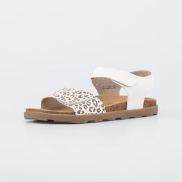 723042-21 Кожаные сандалии на пробковой подошве для девочки бежевый