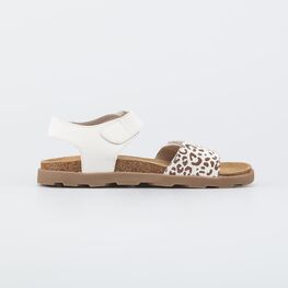 723042-21 Кожаные сандалии на пробковой подошве для девочки бежевый фото №2