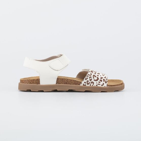 723042-21 Кожаные сандалии на пробковой подошве для девочки бежевый фото №2