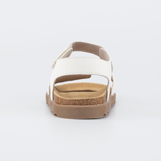 723042-22 Кожаные сандалии на пробковой подошве для девочки бежевый фото №5