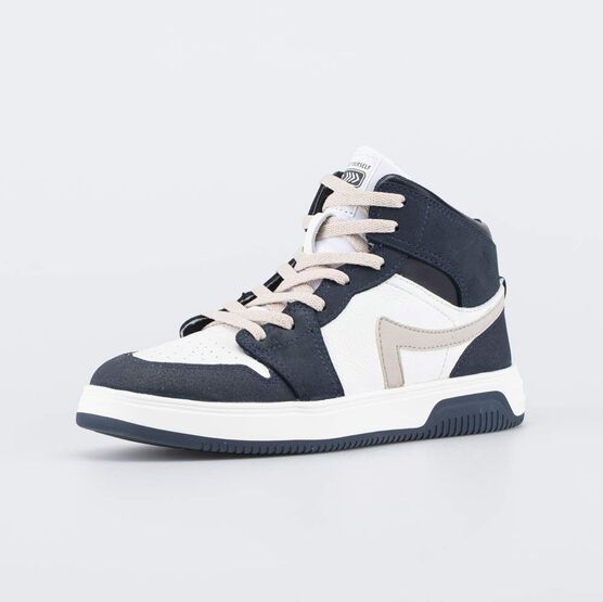 552346-72 Кожаные ботинки для мальчика для мальчики син-беж