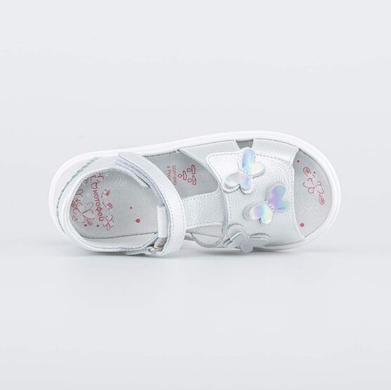 322152-21 Нарядные босоножки для девочки для девочки белый фото №4