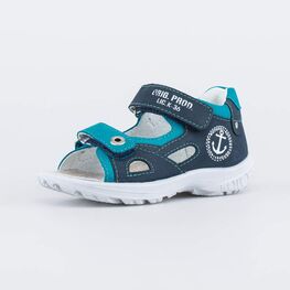 422079-21 Сандалии для мальчика из натурального нубука для мальчики синий